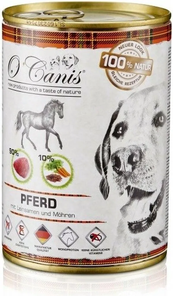 Nourriture Humide pour Chien Cheval et Légumes OCanis - Boîte de 400 g