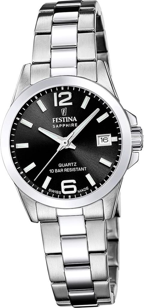 Festina Damenuhr Swiss Made Armbanduhr Edelstahl silber D2UF20049/6