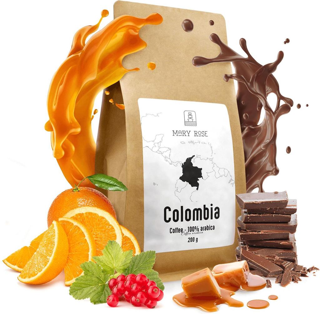 Mary Rose - Kaffeebohnen Colombia Medellin 200g - Premium Spezialitätenkaffee Omniroast 100% Arabica Rote Johannisbeere, Orange - Mild Säuerlich