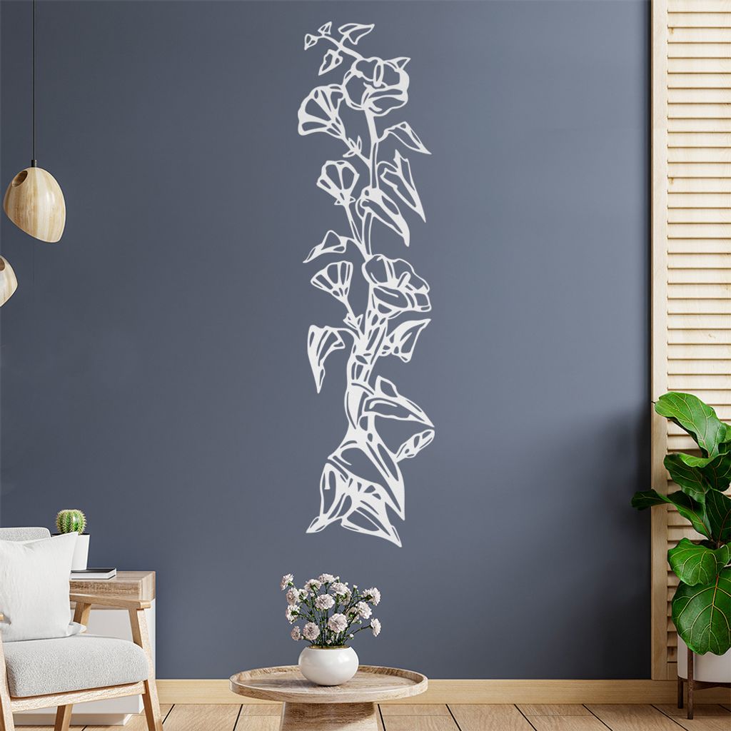 Blumen - Ranken Wandtattoo in 6 Größen - Wandaufkleber Wall Sticker - Dekoration, Küche, Wohnzimmer, Schlafzimmer, Badezimmer