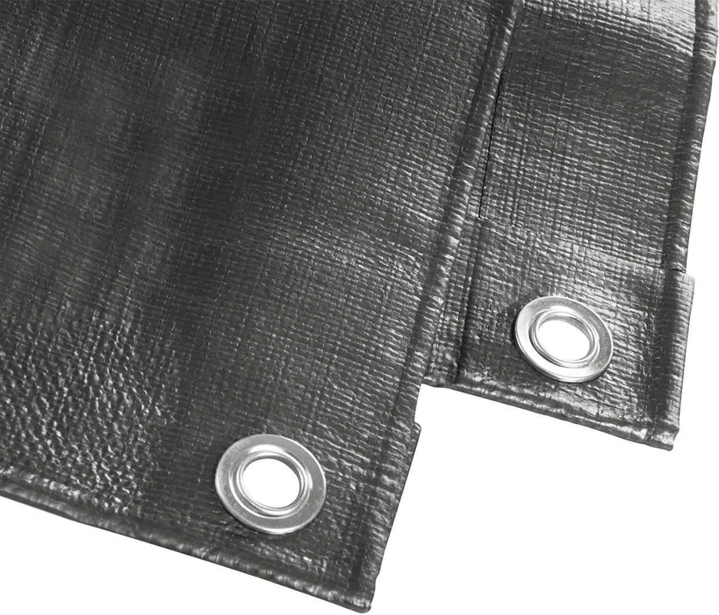 Bâche indéchirable anti-UV 180g avec œillets métalliques gris 2x3m