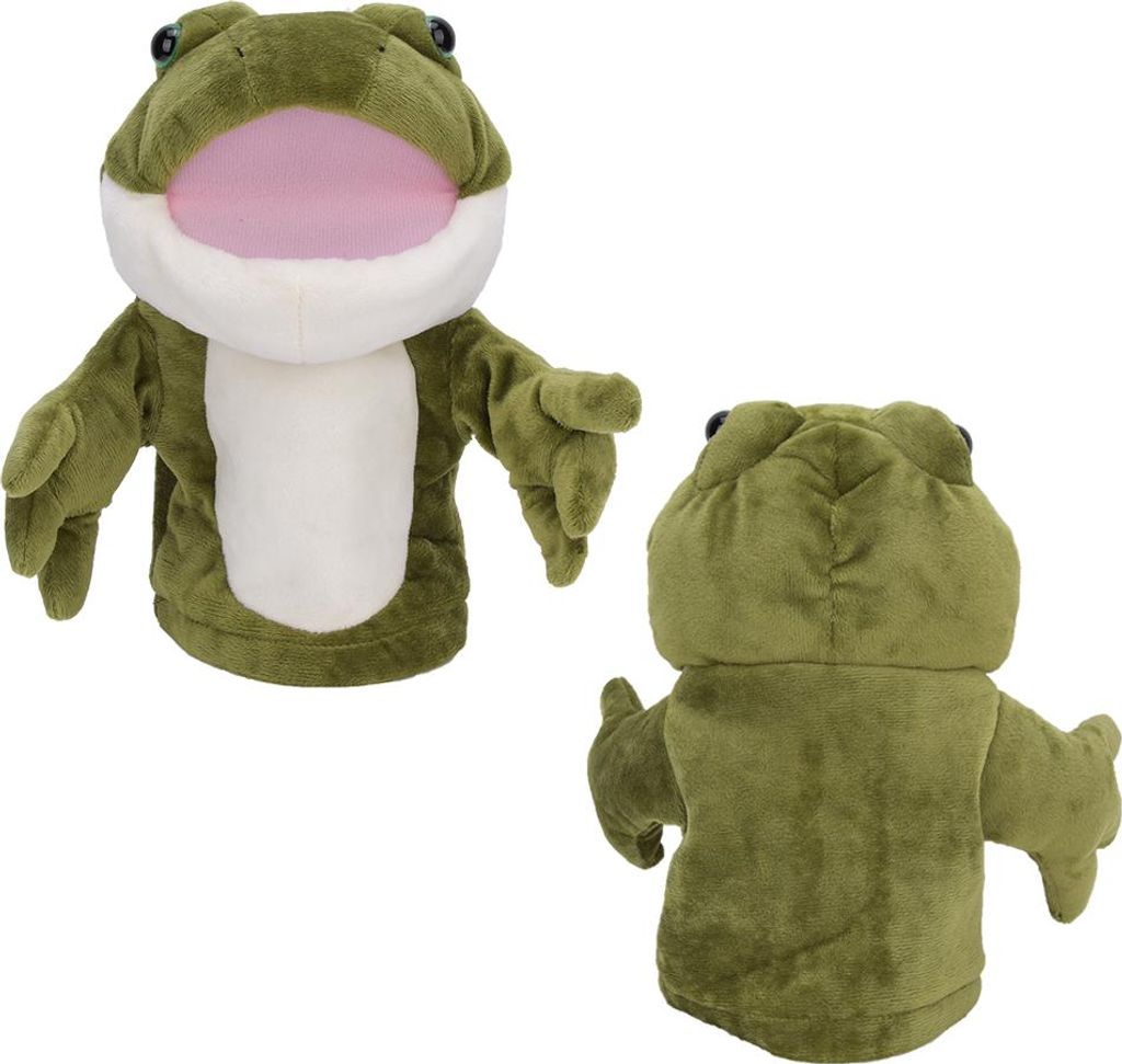 Süße Tiere Frosch Handpuppen Story Time Kurze Plüschtiere Puppen für Kinder BabyFrog 30 cm/11,8 Zoll