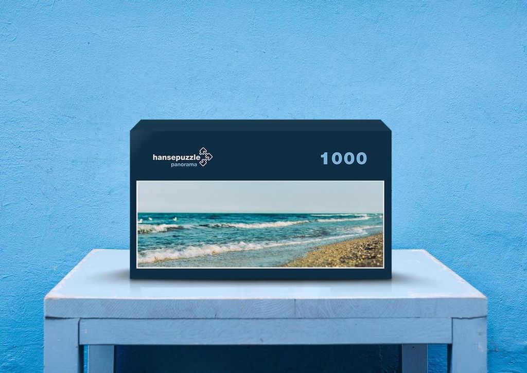 hansepuzzle 44535 - Strand Puzzle, 1050 Teile, Natur, 60,0 x 46,0cm mit hochwertiger Aufbewahrung, Kartonbox und wiederverschließbarem Beutel