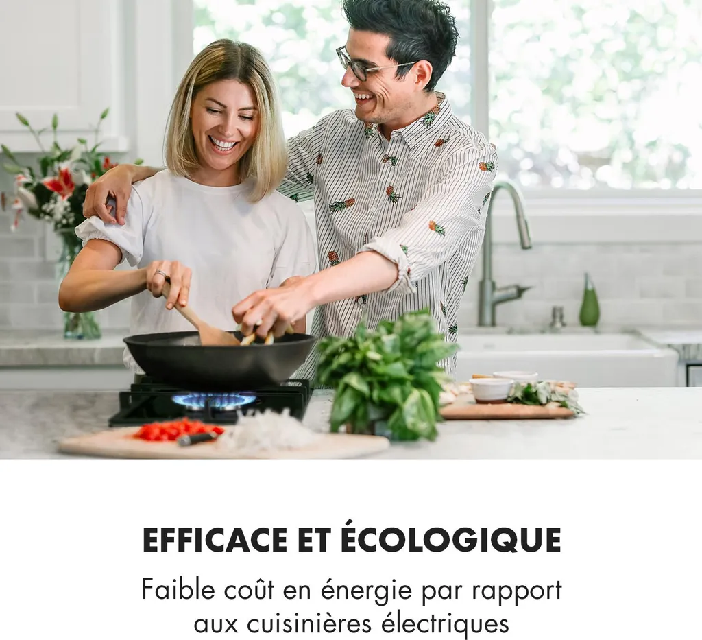 Table de Cuisson Gaz à 2 Feux Encastrable - Gazinière Inox Compacte - 2
