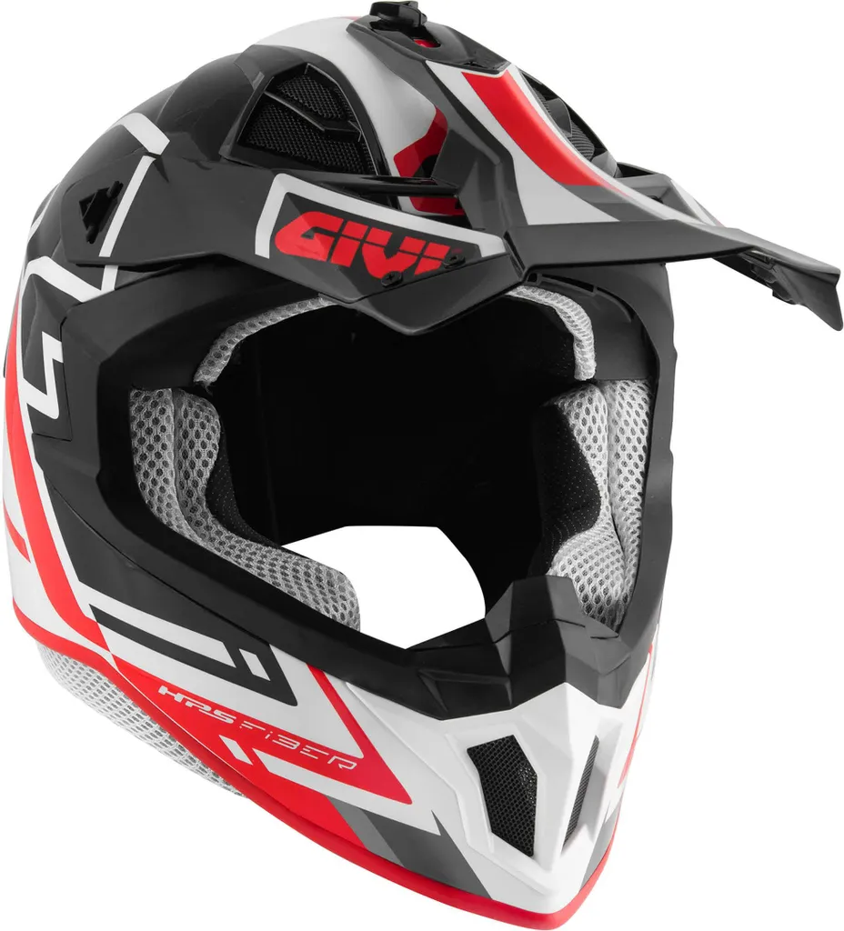 Casque de motocross GIVI 70.1 Logic Noir Blanc Rouge en taille L intégral