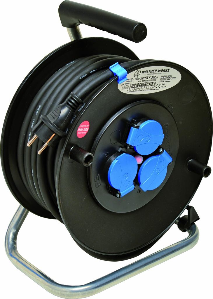 Walther Werke Kabeltrommel 16A 2P+E 230V 25m H07RN-F3G2,5 39100302250303