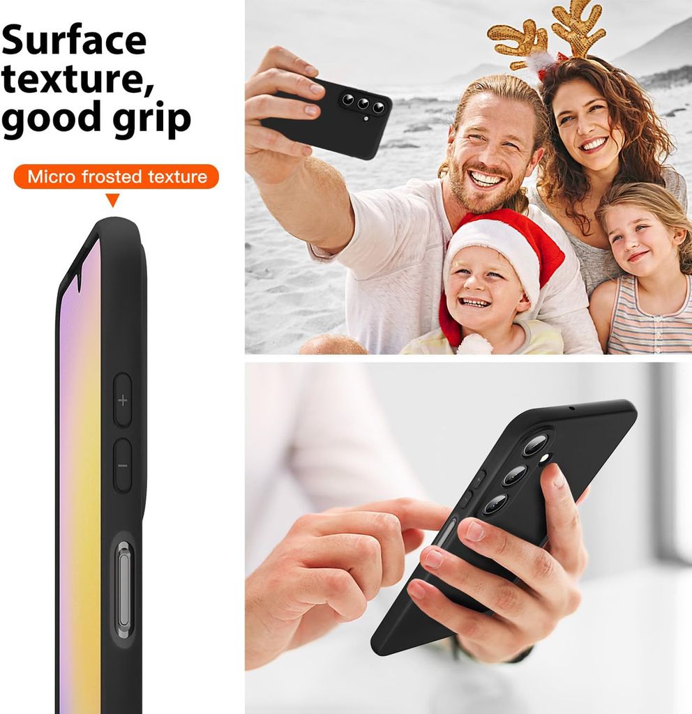 Für Samsung Galaxy A25 5G - Schwarz Silikon Schutz Hülle + Produktbild 16