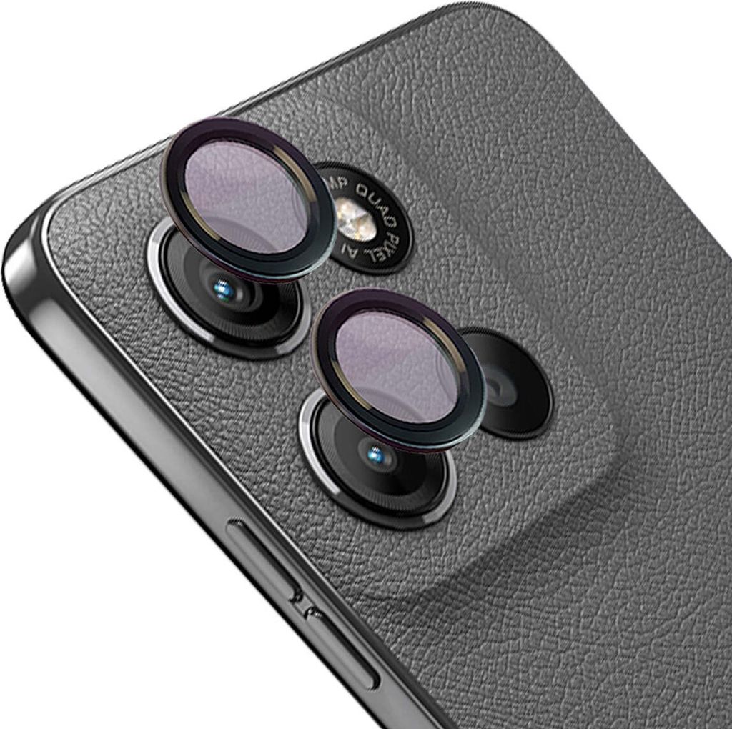 Bizon Glass Snap Lens Motorola Moto G15 / G15 Power schwarzer Rahmen