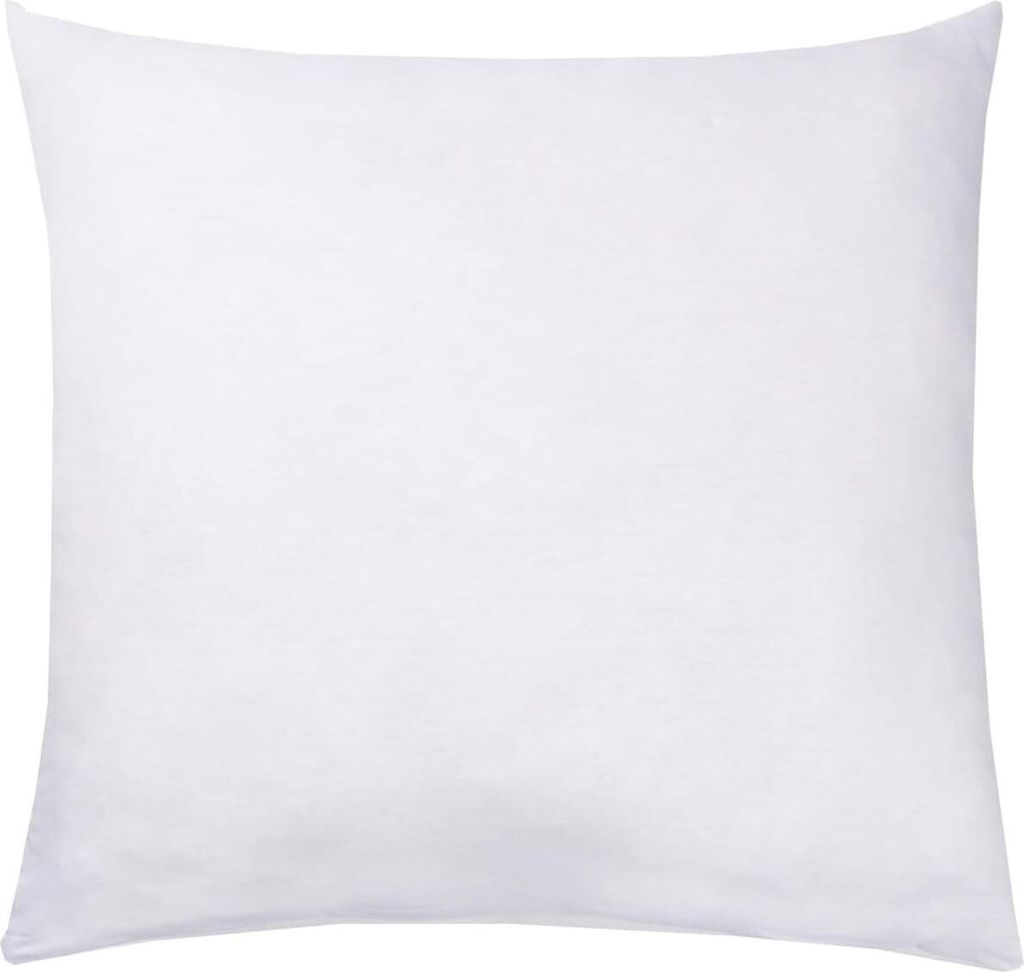 Kissen 80x80 mit Bezug Weiss - Kissen mit Kissenbezug aus %100 Baumwolle, Verdeckter Reißverschluss an der langen Seite