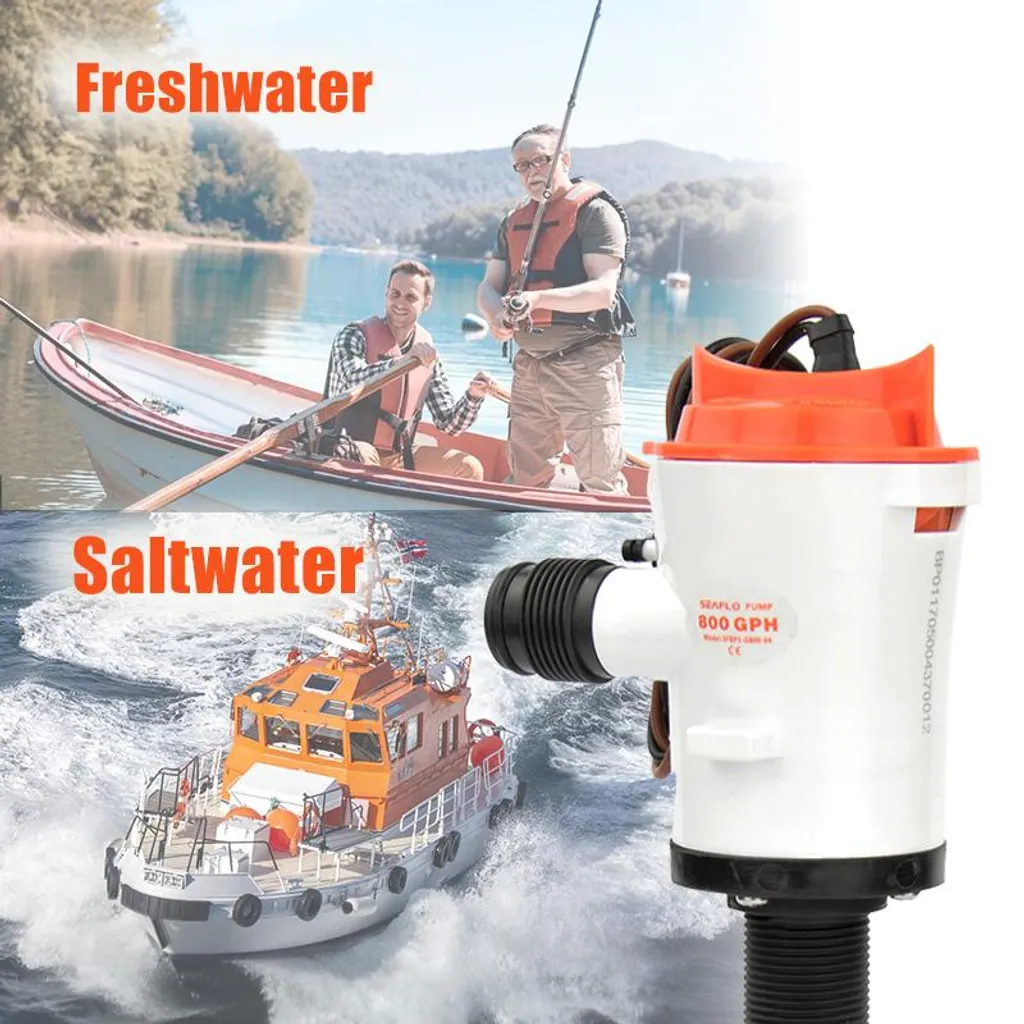 Pompe aération Livewell 800 GPH anticorrosion moteur refroidi à l'eau