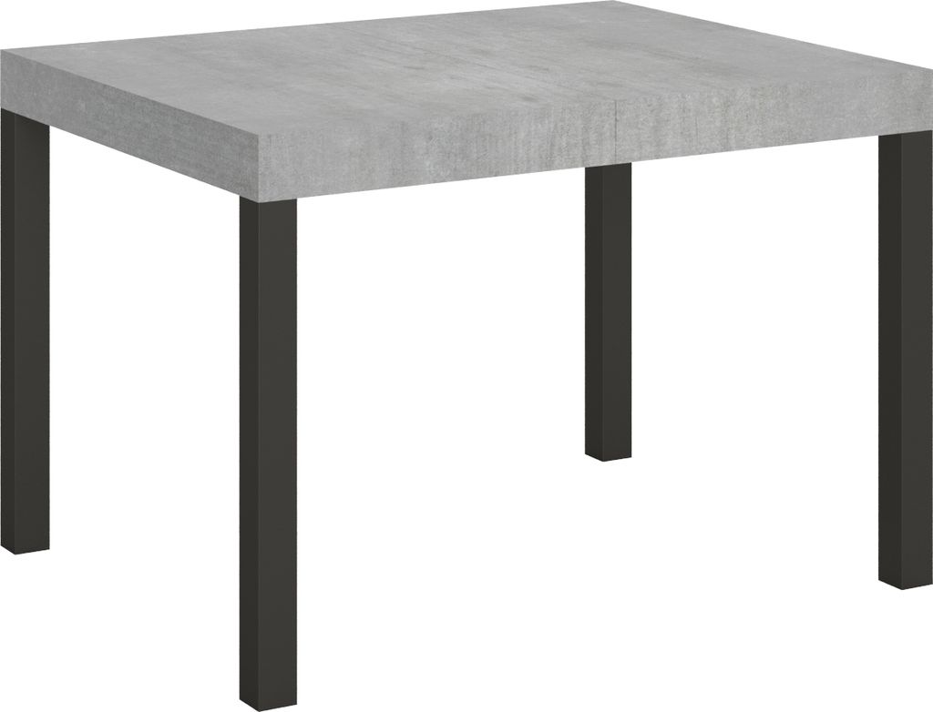 ITAMOBY - Ausziehtisch 110/194x70 cm Everyday Zement Tischbeine Anthrazit