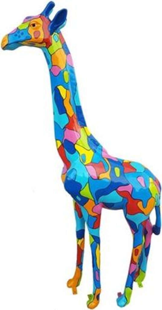 Moderne Skulptur Giraffe Dekoration Figur Kunststoff Statuen Deko Statue 205cm