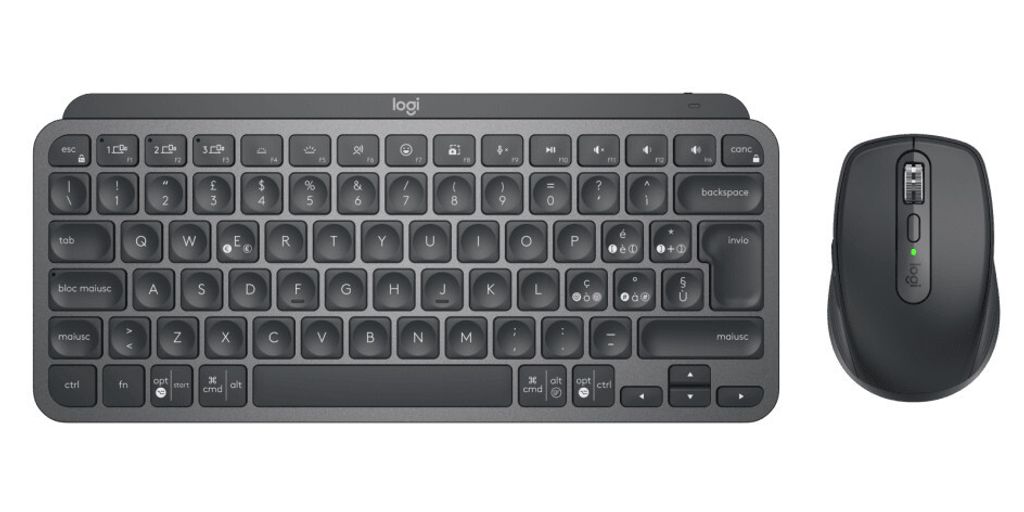 Logitech MX Keys Mini Combo for Business - Kabellos - RF Wireless + Bluetooth - QWERTY - Graphit - Maus e