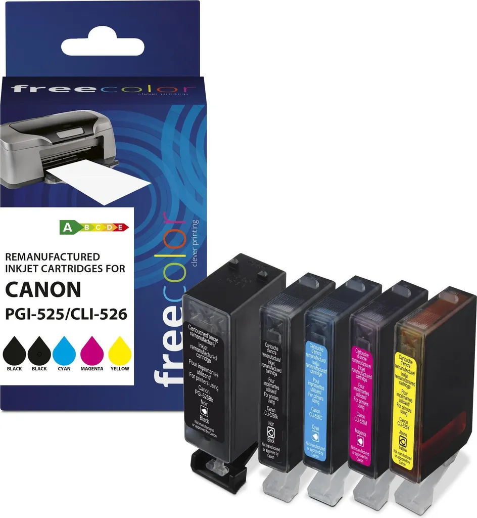 Set Cartucce Freecolor K10269F7 per Canon PGI-525XL CLI-526XL