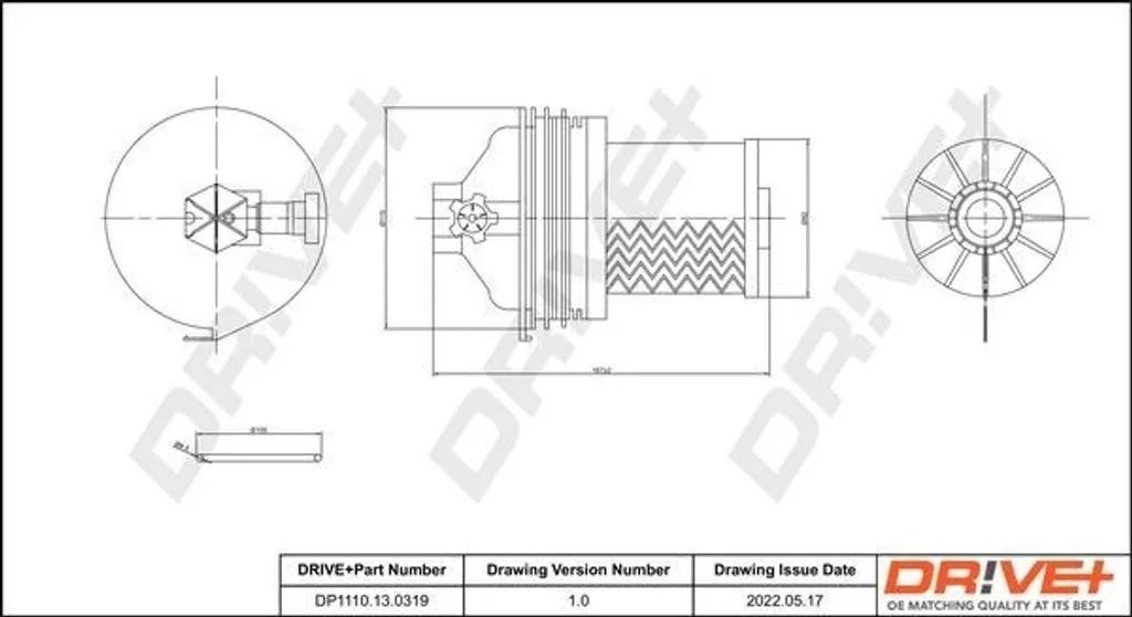 Filtre à carburant Dr!ve+ DP1110.13.0319 compatible OE 164000637R