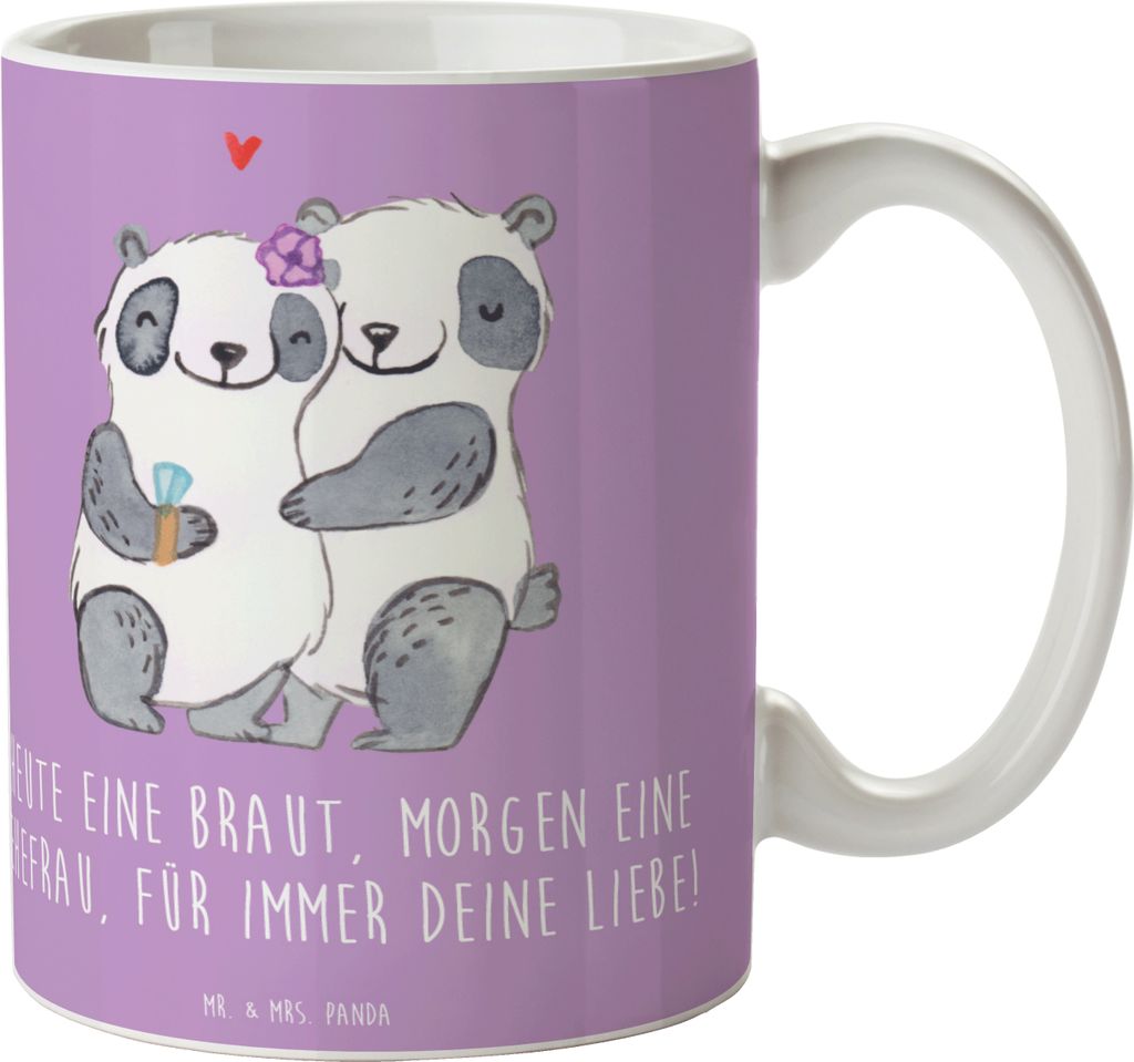 Mr. & Mrs. Panda Kaffeetasse Braut Liebe - Lavendeltraum - Produktbild 