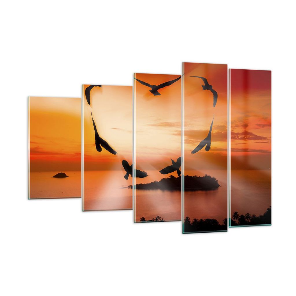 Bilder auf glas - Natur Landschaft Insel Meer - 150x100cm - Glasbilder - Wandbilder - Kunstdruck - zum Aufhängen bereit - Wanddekoration aus Glas ...