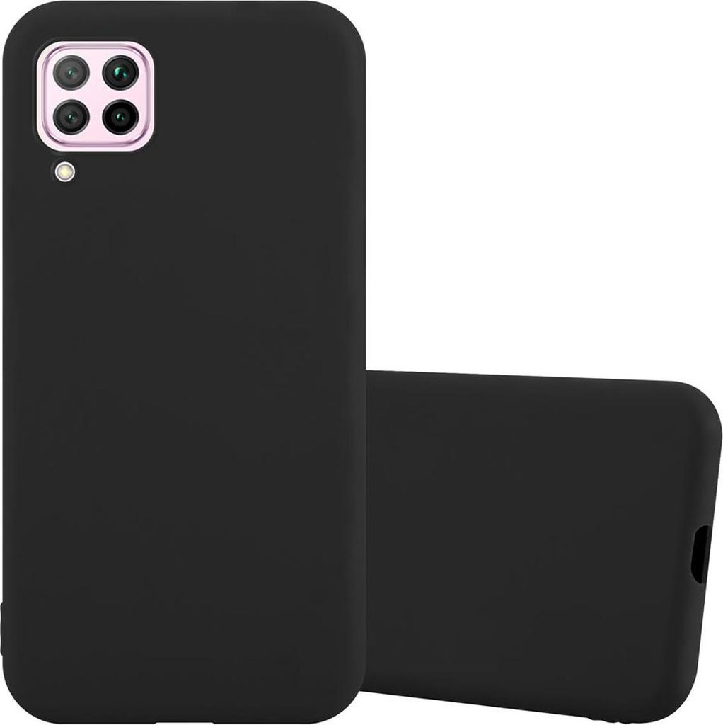 Cadorabo Hülle für Huawei NOVA 6 SE / P40 LITE / NOVA 7i Schutzhülle in Schwarz Handyhülle TPU Silikon Etui Case Cover
