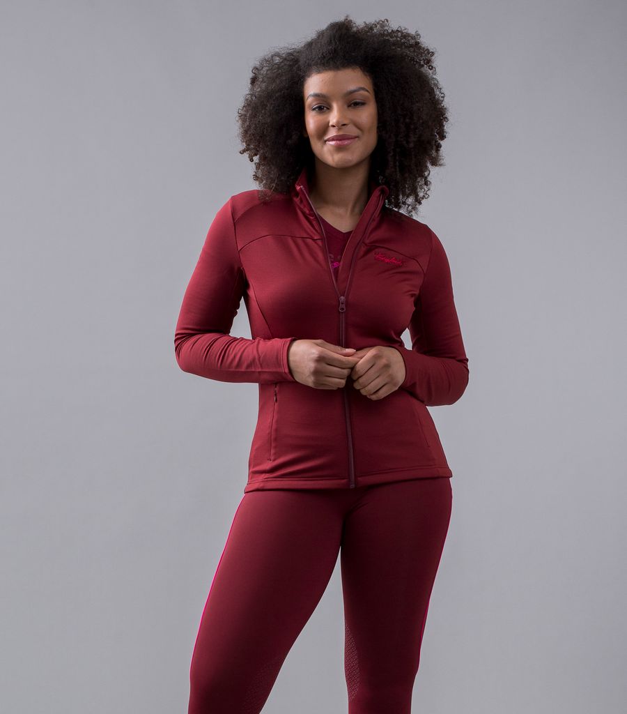 Kingsland olyvia dünne Funktionsjacke Fleecejacke für Damen New KL Burgundy Sommer 2022, Größe:XL