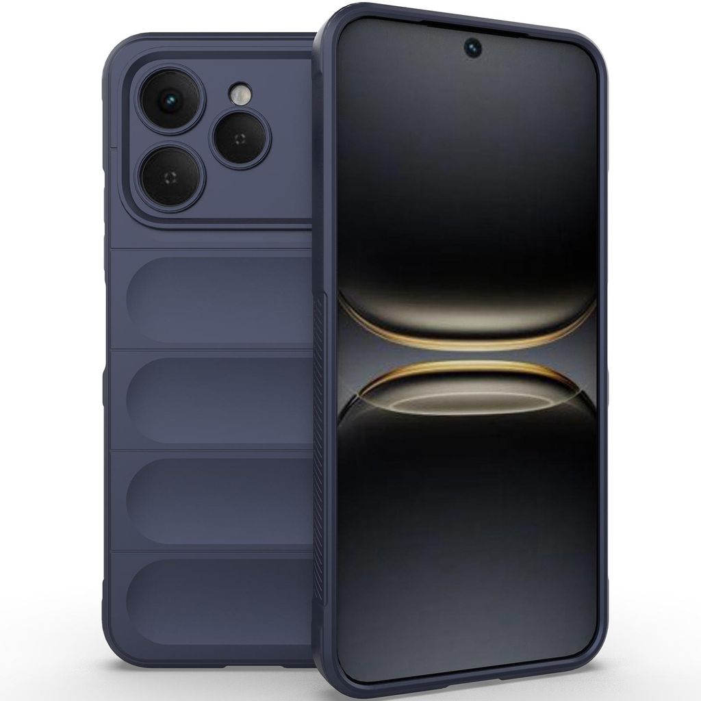 Handyhülle für Tecno Spark 40 4G Weich TPU Silikon Stossfest Anti-rutsch Hülle Dunkelblau