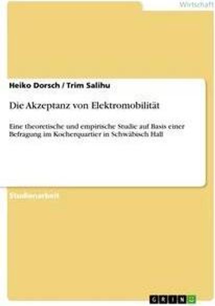 Die Akzeptanz von Elektromobilität