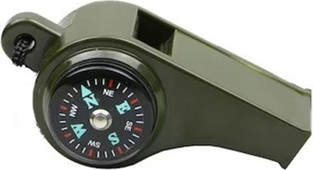 3-in-1-Flöte DEPOX mit Kompass und Thermometer, 6 cm, grün