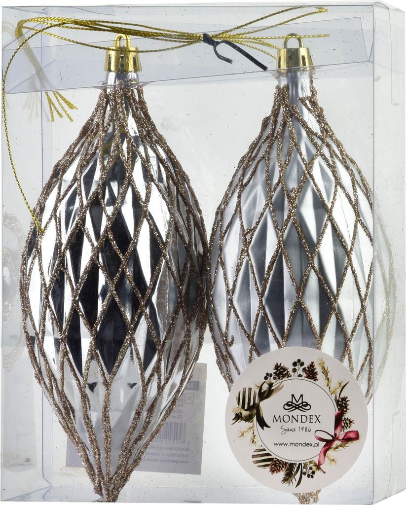 Weihnachtskugeln Kunststoff Santa Lila Santa Lila Silber 2er Set