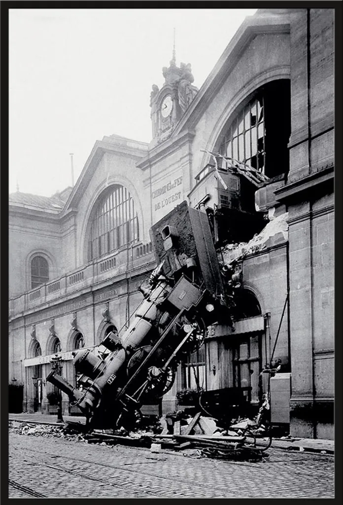 Poster Gare Montparnasse sous cadre plastique Shinsuke noir Maxi
