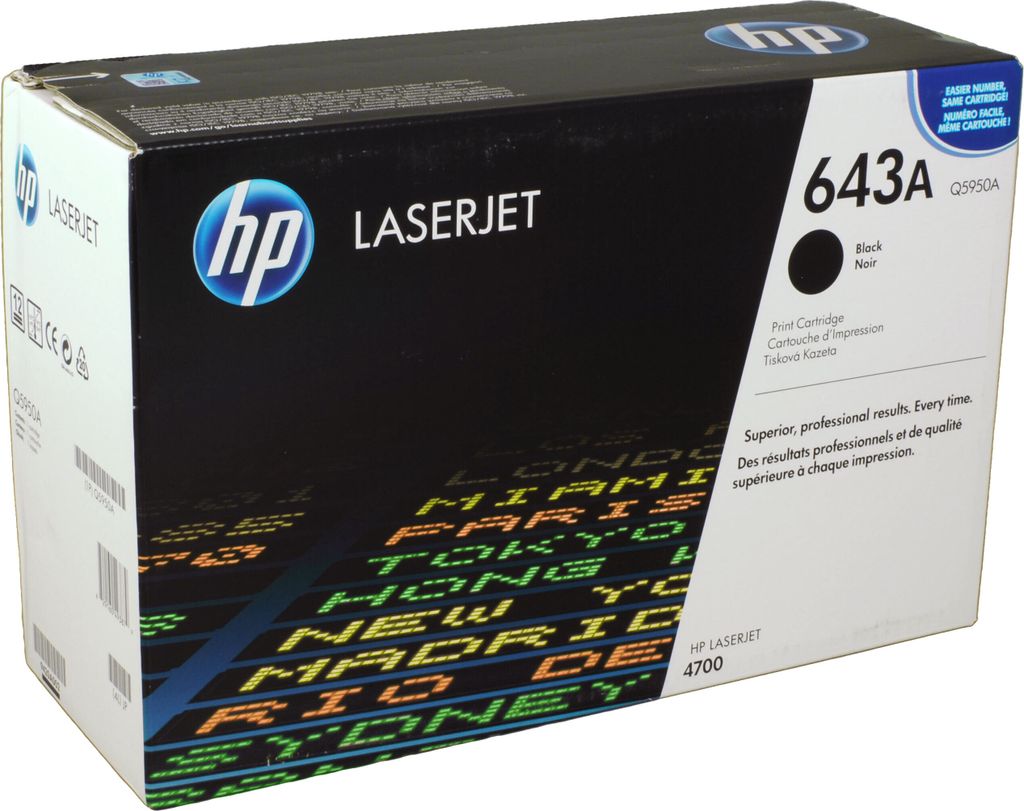 HP 643A Schwarz Original LaserJet Tonerkartusche, 11000 Produktbild 