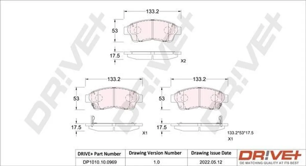 Plaquettes de frein avant pour Toyota Camry et Celica auto d'origine