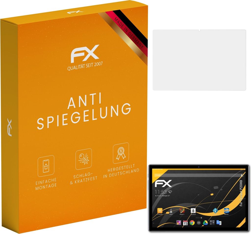 atFoliX FX-Antireflex 2x Schutzfolie kompatibel mit Teclast P20HD Displayfolie