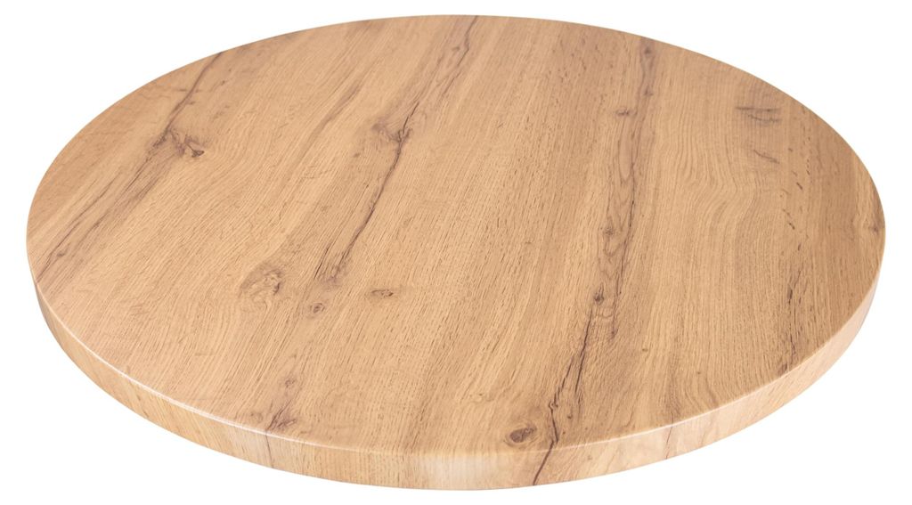 Tischplatte Joan | 70 x 70 cm| Holz | Farbe: Eiche | Rund | Produktbild 