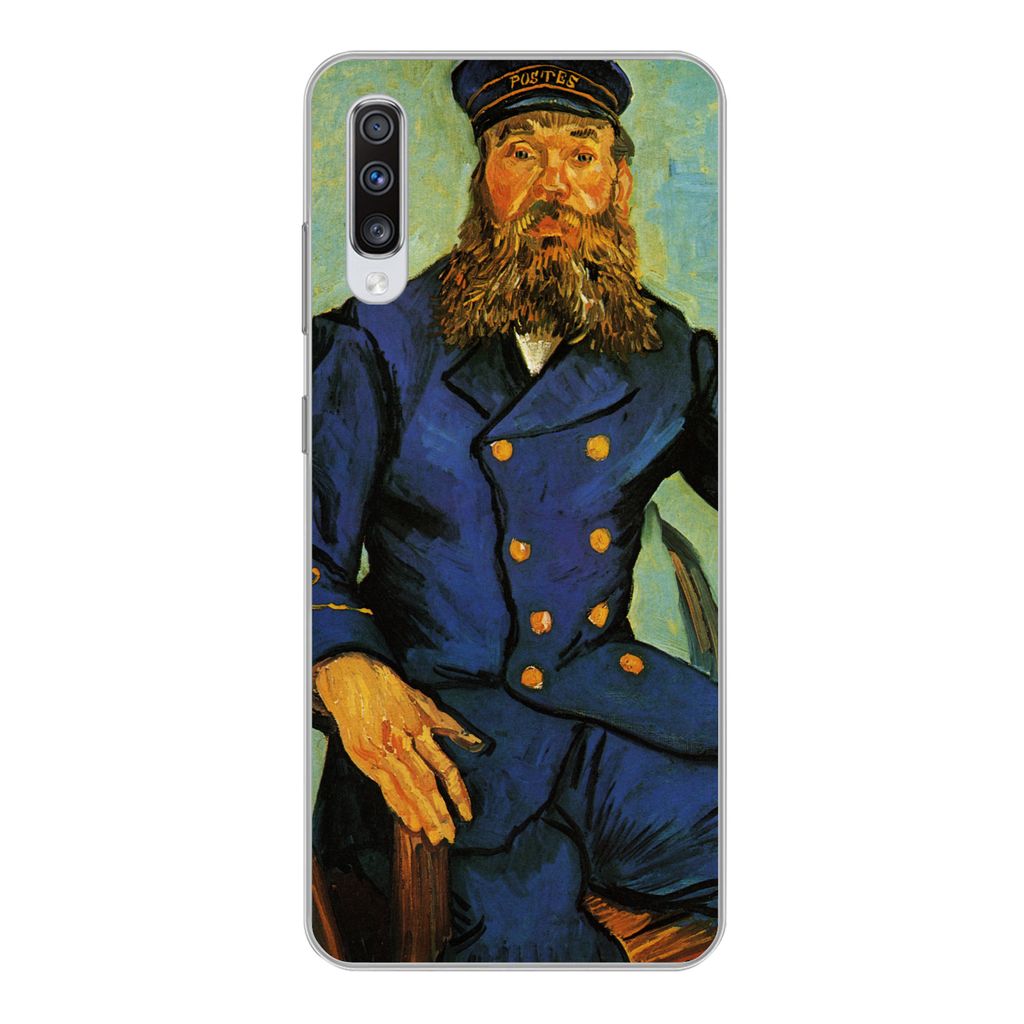 MuchoWow Handyhülle Schutzhülle Hülle für Samsung Galaxy A70 Porträt von Joseph Roulin - Vincent van Gogh Silikon Softcase Handy Hülle - Sc...
