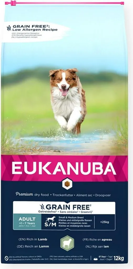 Eukanuba Cibo Cani Adulti Agnello e Riso 12kg - Benessere Quotidiano