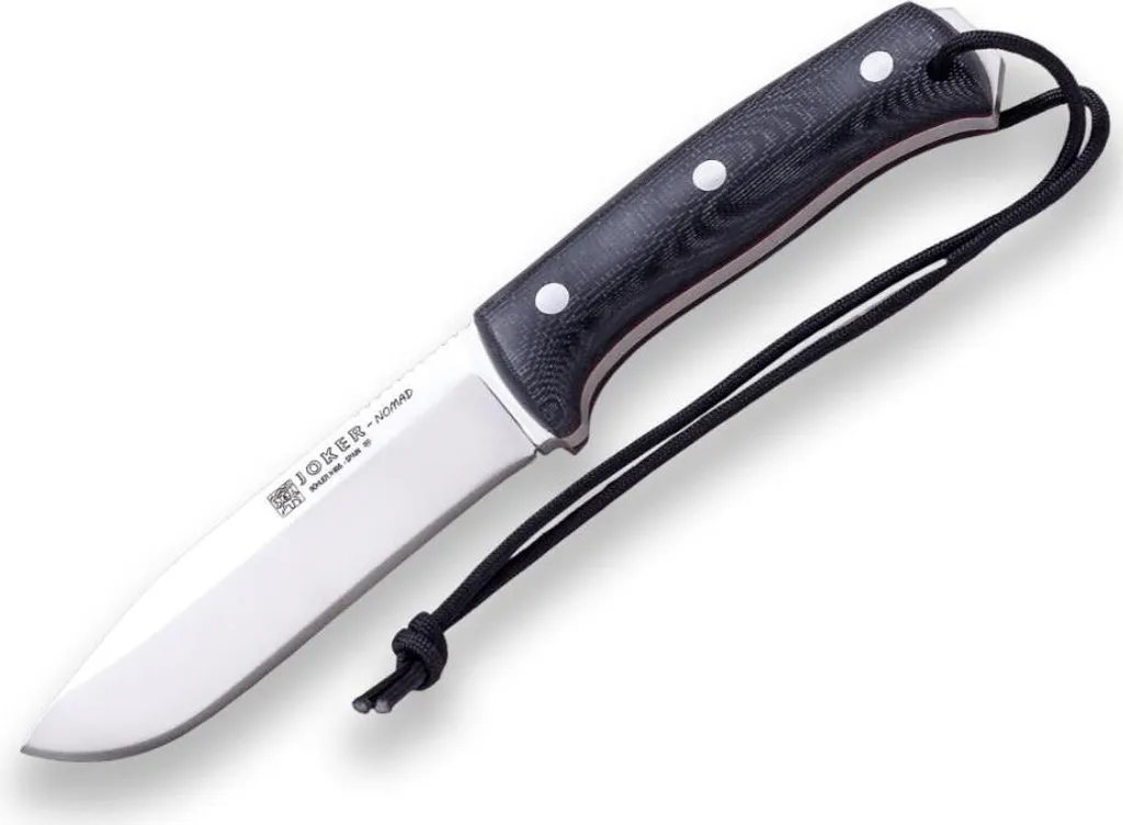 Couteau de survie Joker Nomad CM125-P avec étui cuir et allume-feu pro