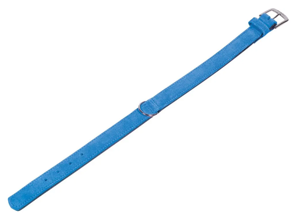 Collare in Pelle Scamosciata Nobby VELOURS Turchese 14/16mm