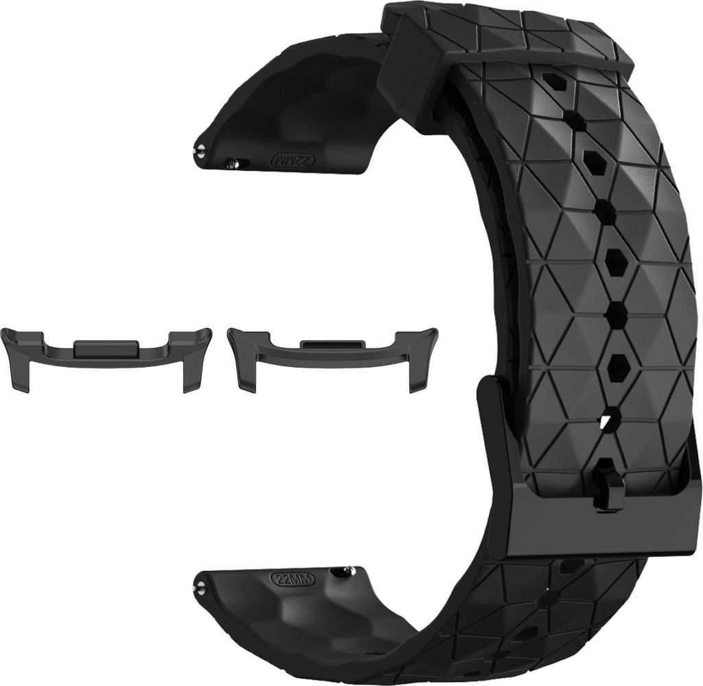 Für Samsung Galaxy Watch 8 / 8 Classic / Ultra 2 Silikon Fußball Design Ersatz Arm Band Schwarz
