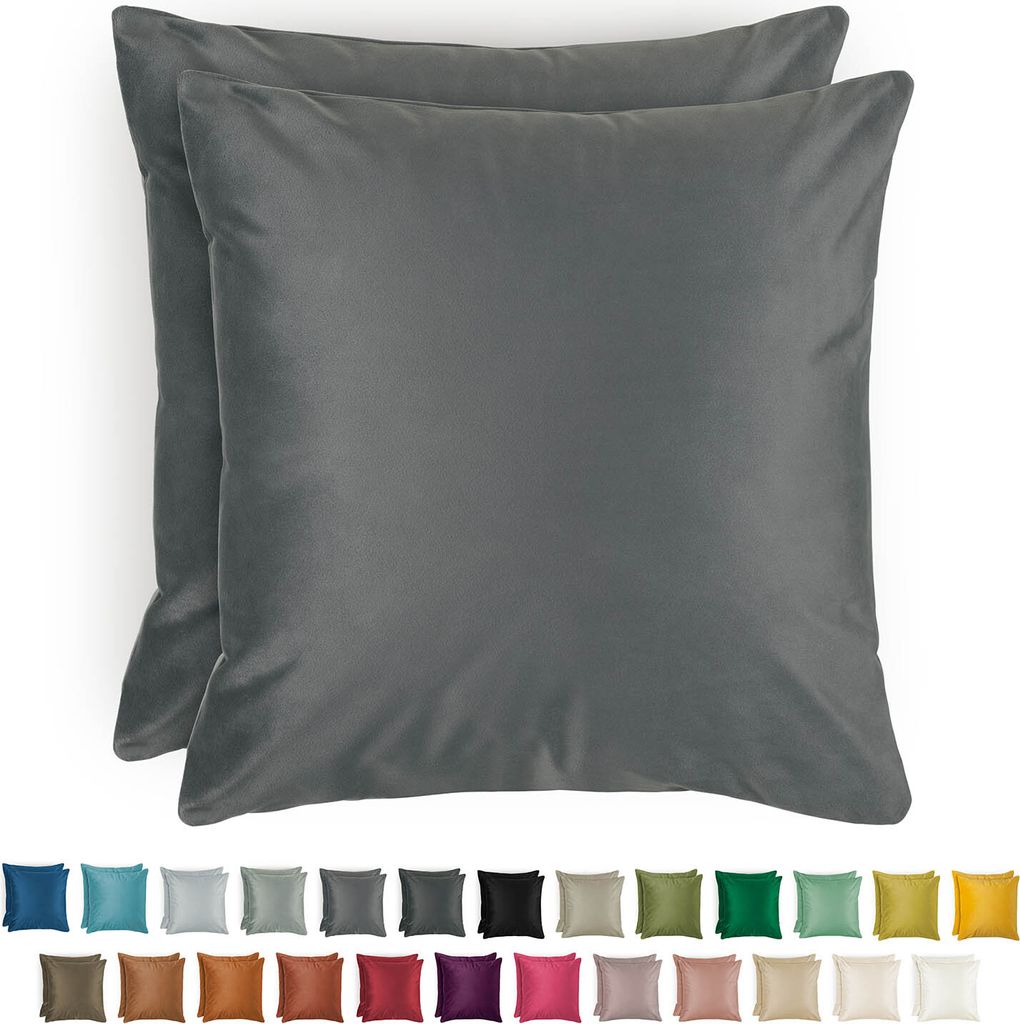 Blumtal set di 2 federe 40x40 cm in velluto - elegante Immagine del prodotto 
