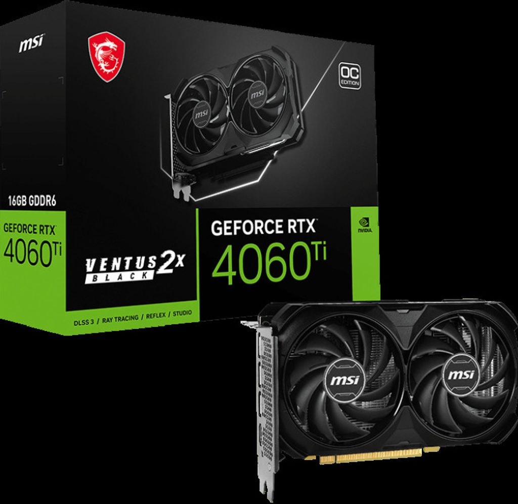 MSI GeForce RTX 4060 Ti VENTUS 2X BLACK 16G OC Produktbild 13