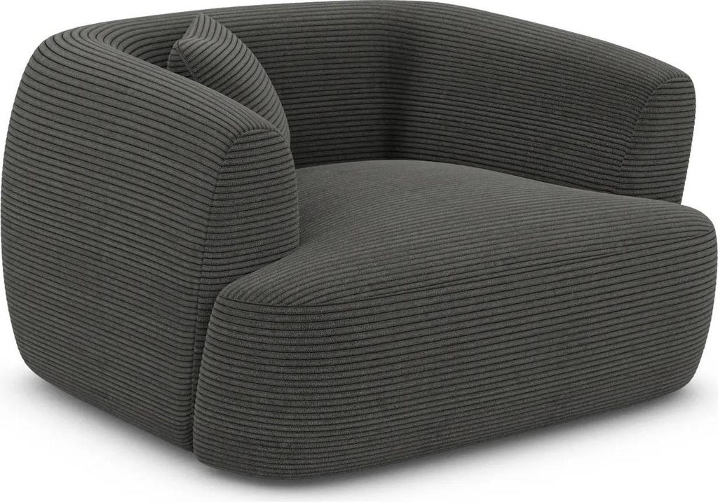 Cord Sessel Elvira Dunkelgrau