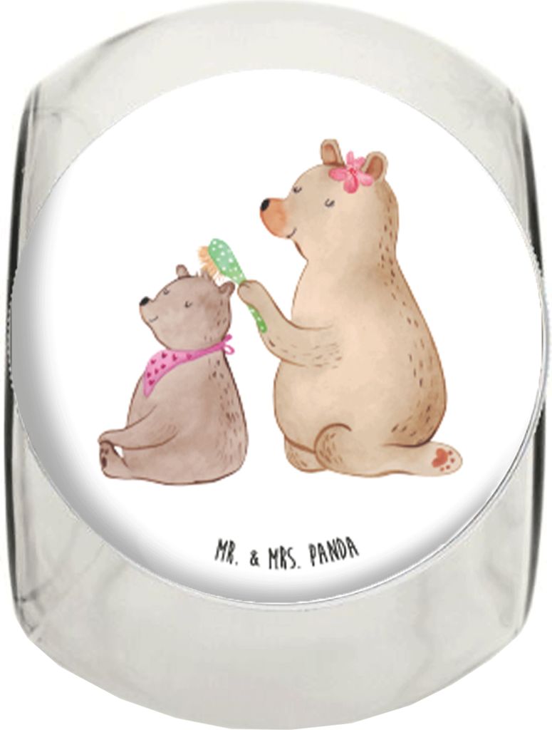 Mr. & Mrs. Panda Kaffeedose Bär Kind XL 2000ml - Weiß - Geschenk, Mutti, gewürzglas, Muttertag, Mutter, Süßigkeitenglas, Bonboniere, Frischhal...