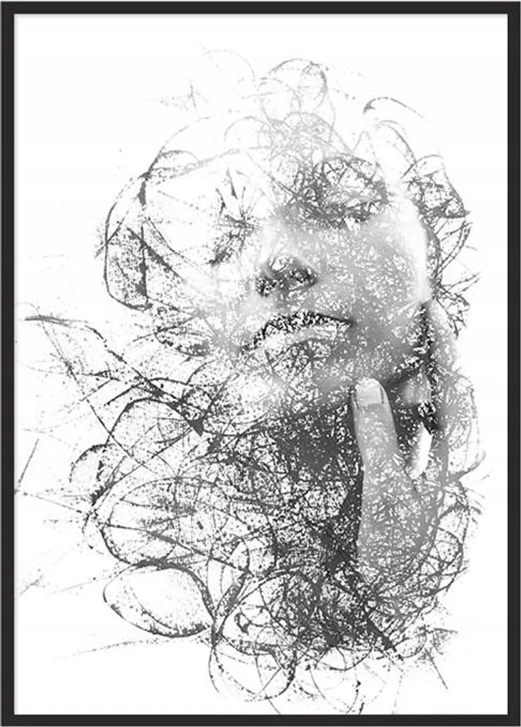 Cadre photo 53x73cm avec poster femme Saint-Valentin P739 haute qualité