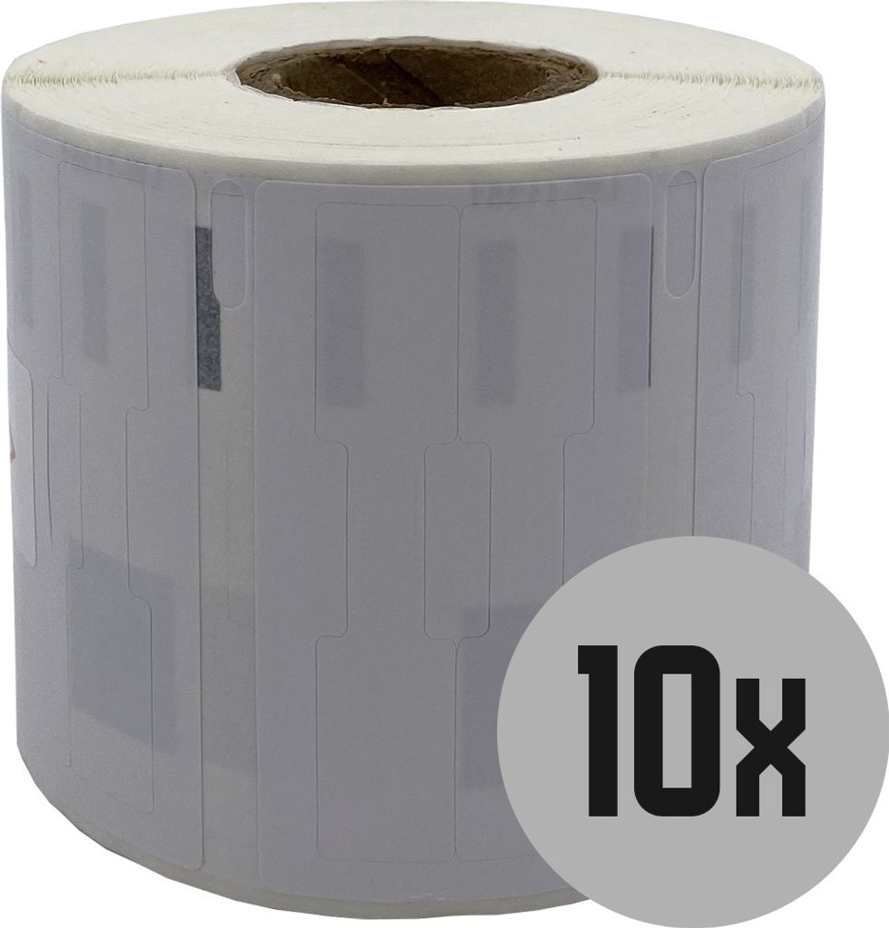 DULA Etiketten - Kompatibel mit Dymo Compatible labels - Weiß - 11351 - S0722510 - Sieraadetiketten - 10 rollen - 54 x 11 mm - 1500 labels per rol