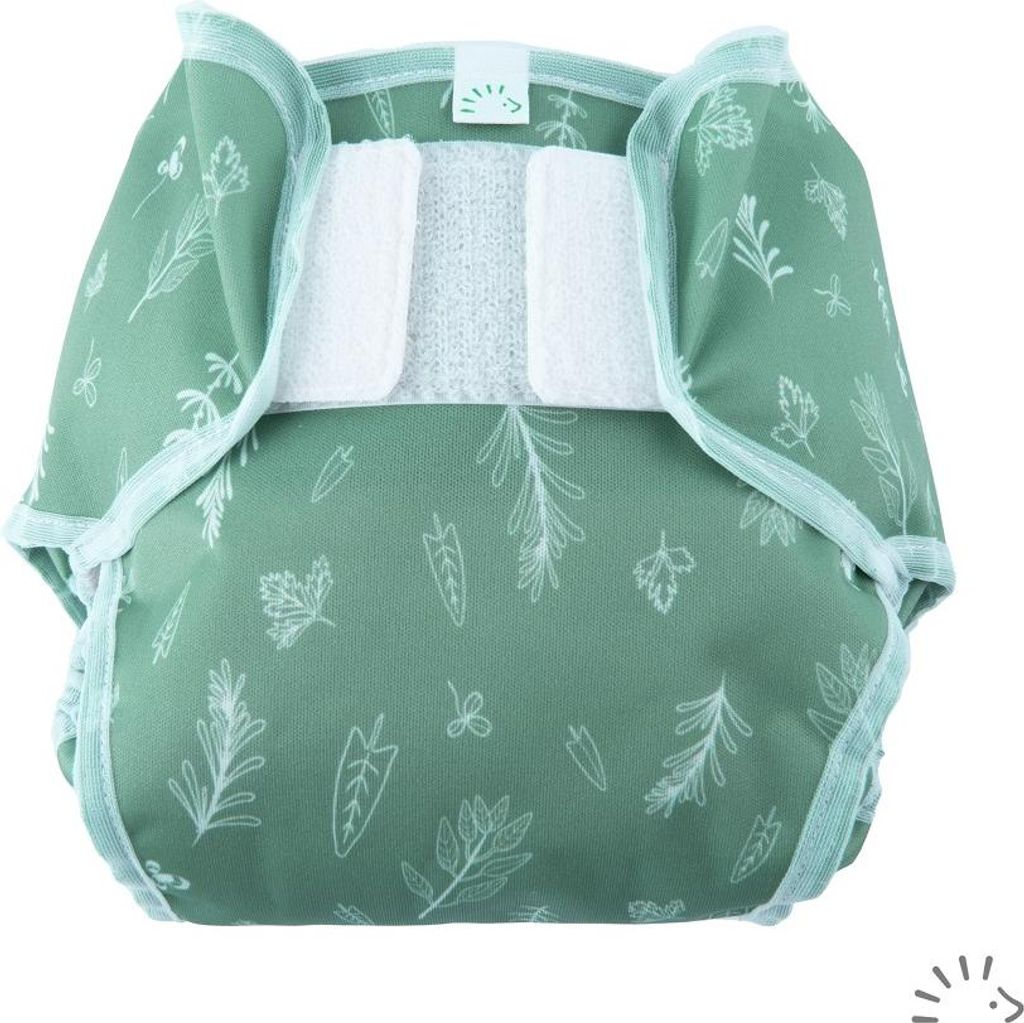 Popolini Überhose PopoWrap Green Leaves Windelüberhose XL > 14 kg