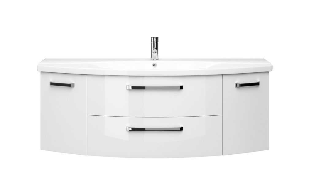 Pelipal Serie 4010 Waschtischunterschrank 4010.091418 Weiß GL 140 cm - LIEFERUNG OHNE WASCHBECKEN & ARMATUR