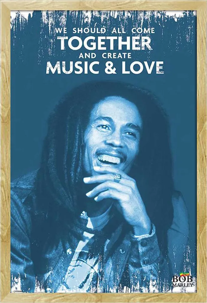 Poster Ufficiale Bob Marley Music & Love Cornice Shinsuke Faggio 61x91