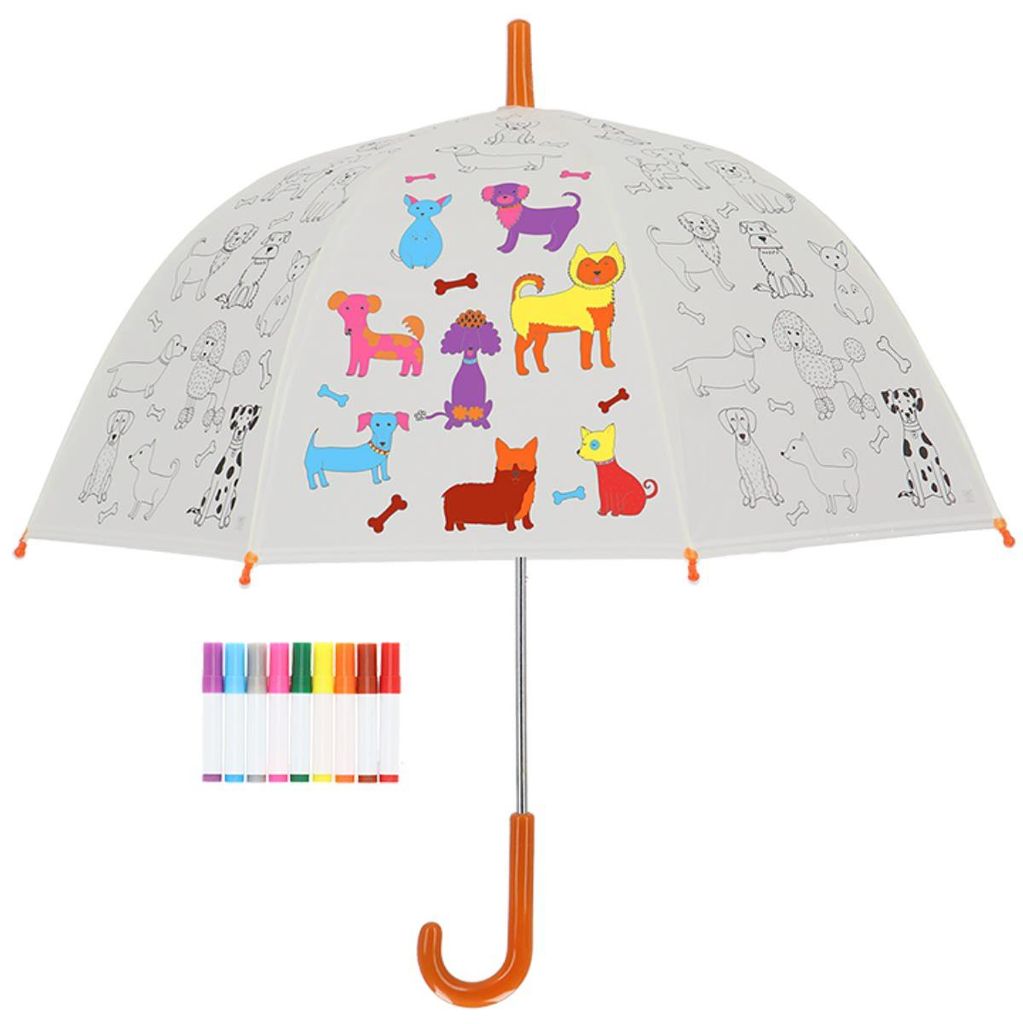 Esschert Design Regenschirm für Kinder mit Hunden PiY zum Produktbild 