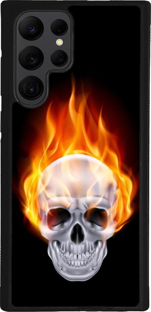 TPU Silikon Hülle für Samsung Galaxy S22 ULTRA Handy Cover Case Schutzhülle Handyhülle Bumper MOTIV 3 Totenkopf