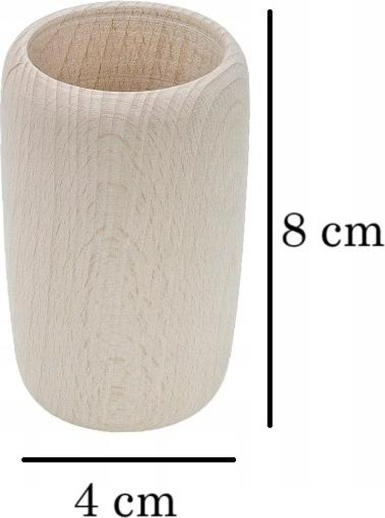 Holzbecher für Kinder kleine Köchin Stifthalter Organizer