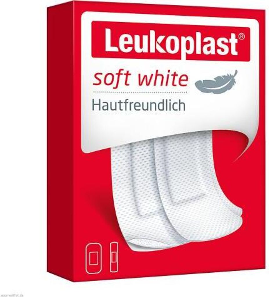 Leukoplast soft white Str.19x72mm 12st/38x72mm 8st 20 St Produktbild 